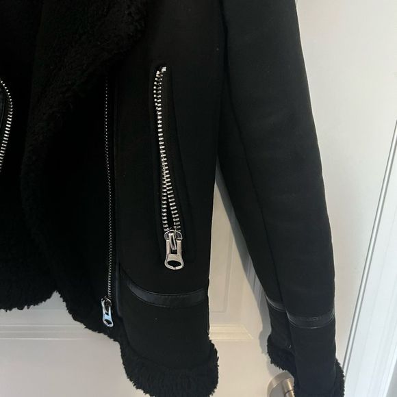 FAUX Shearling moto jacket - Picture 6 of 7